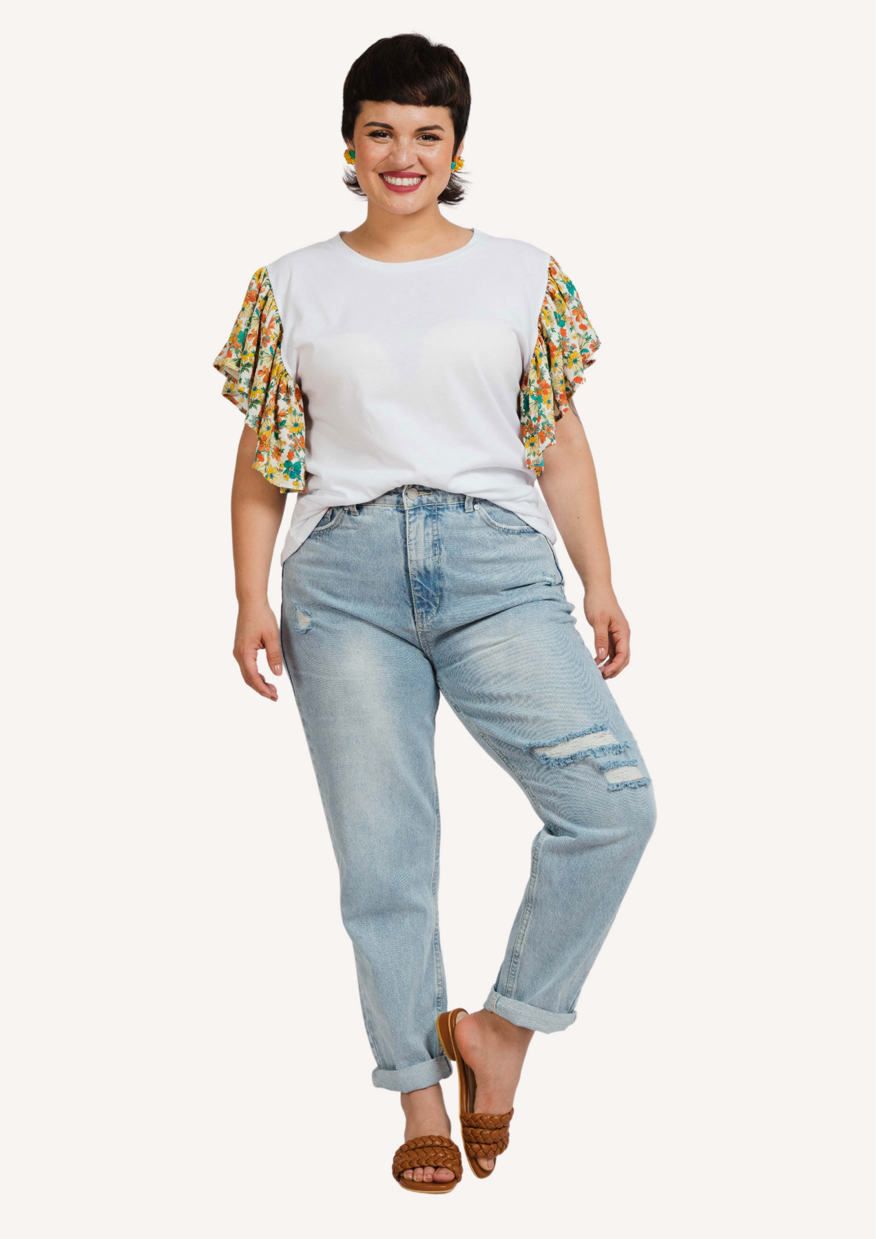 POLITO GRECIA Blanco floreado ISA BEKA